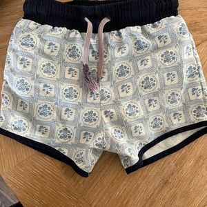Swim trunks blue and white